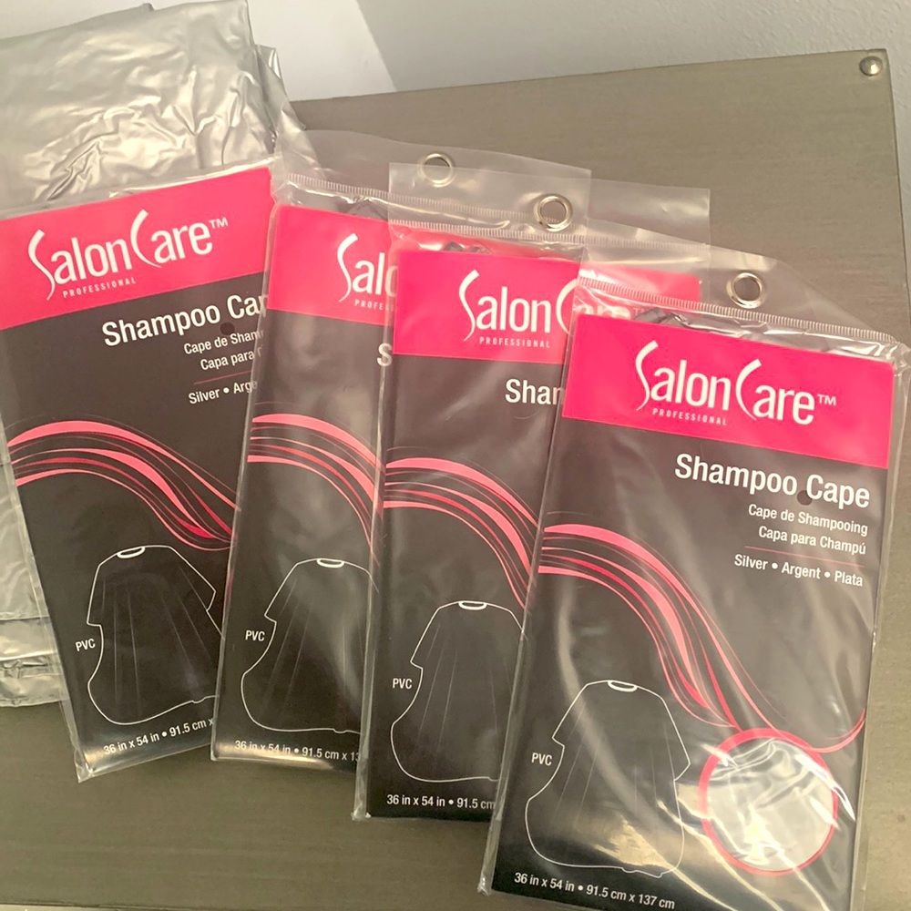 Salon Care plastic shampoo capes.